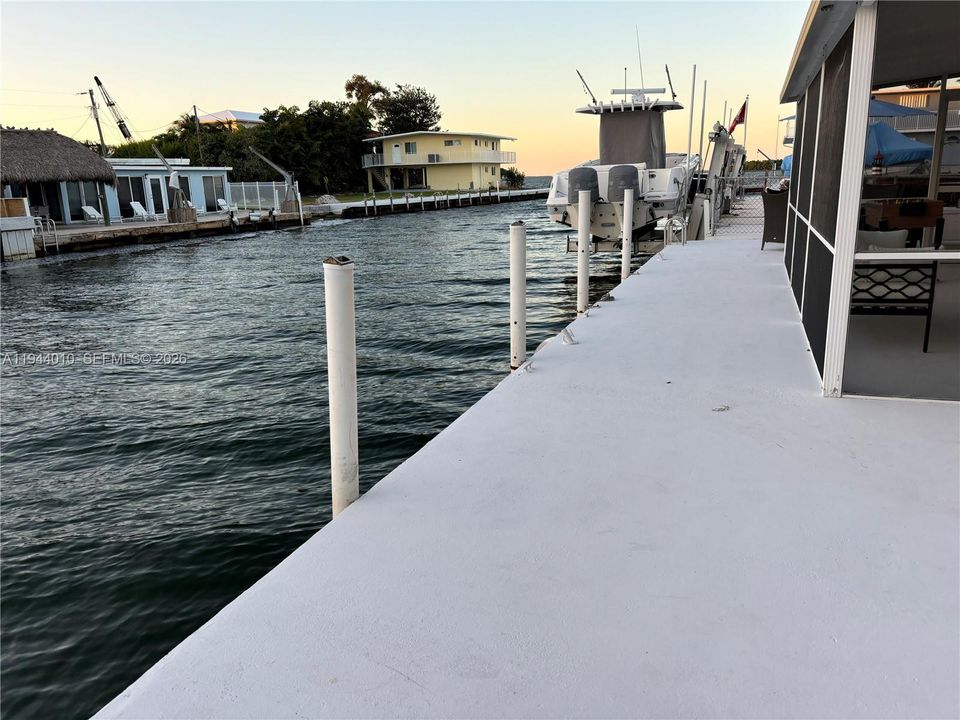50 foot concrete dockOn deep wide canal