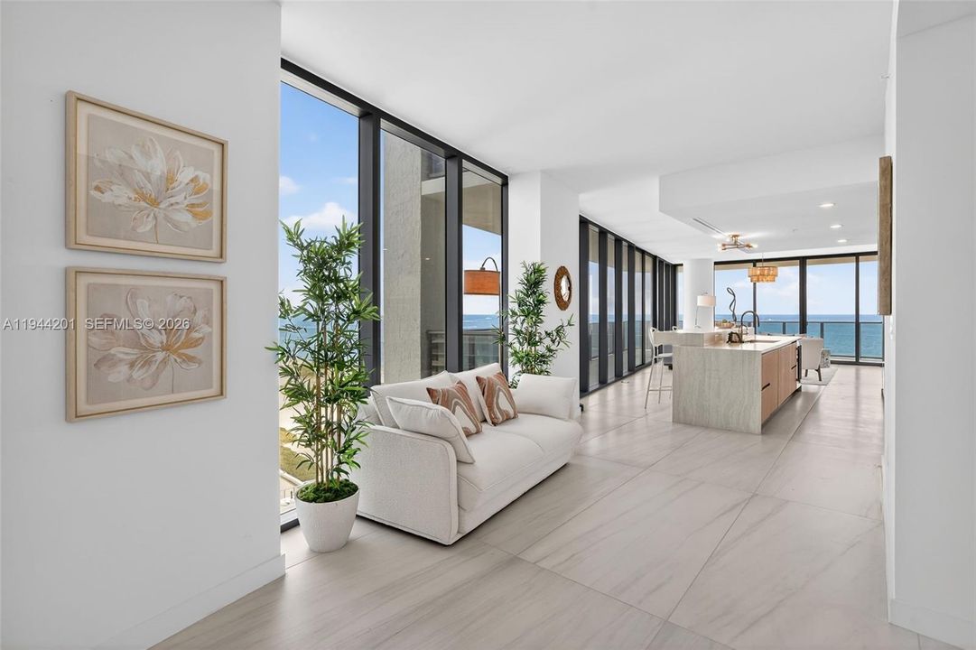 Locaton where sofa is can be a small den space, or dining area.