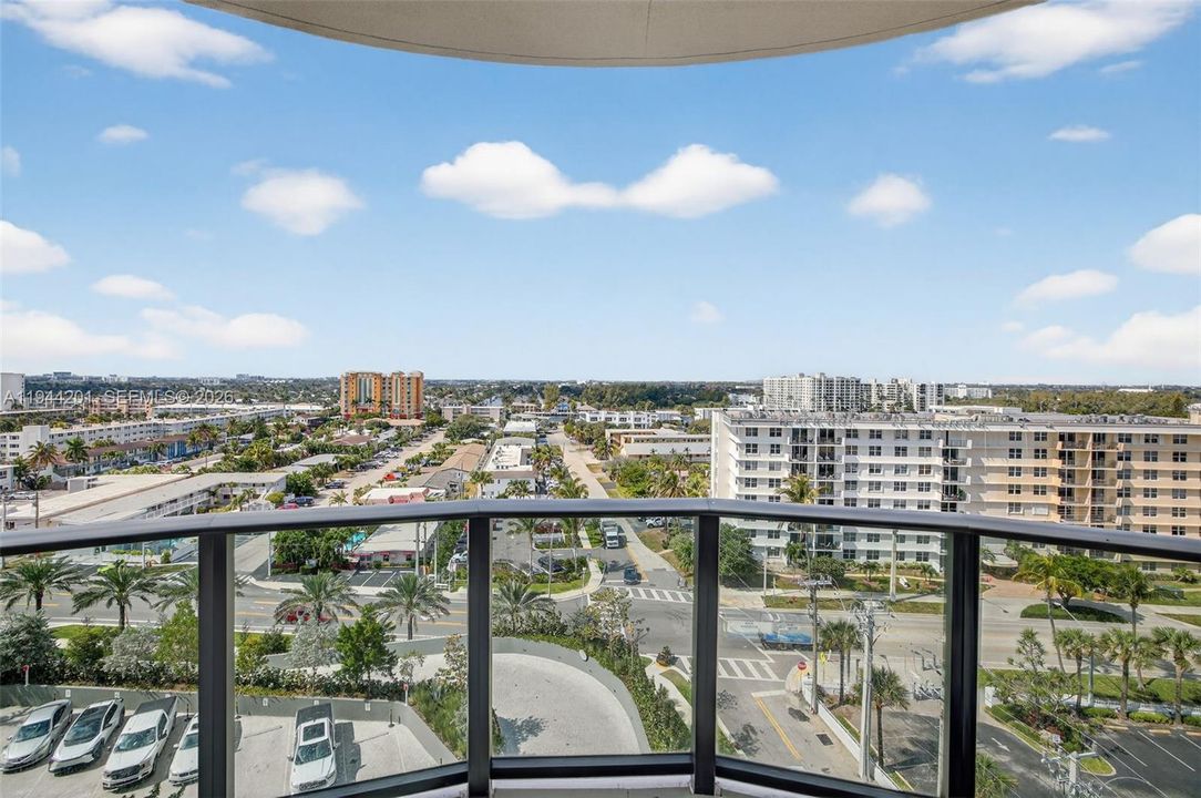 view west - building being painted white