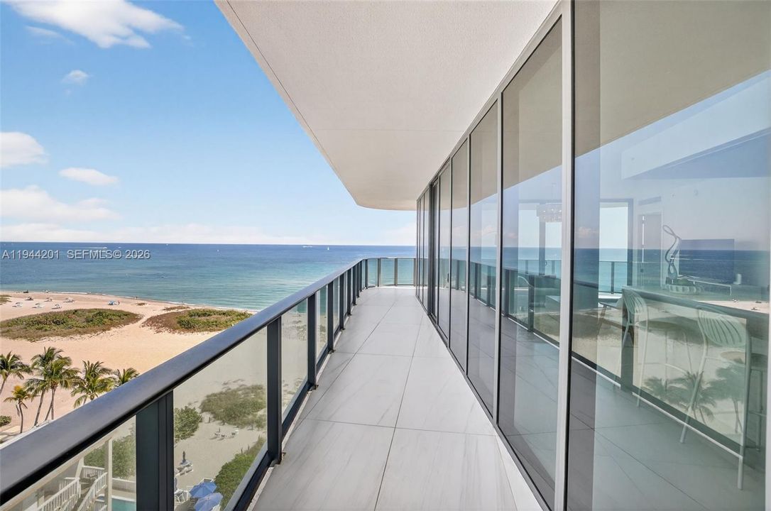 view from west side balony. This balcony run is 35 ft long