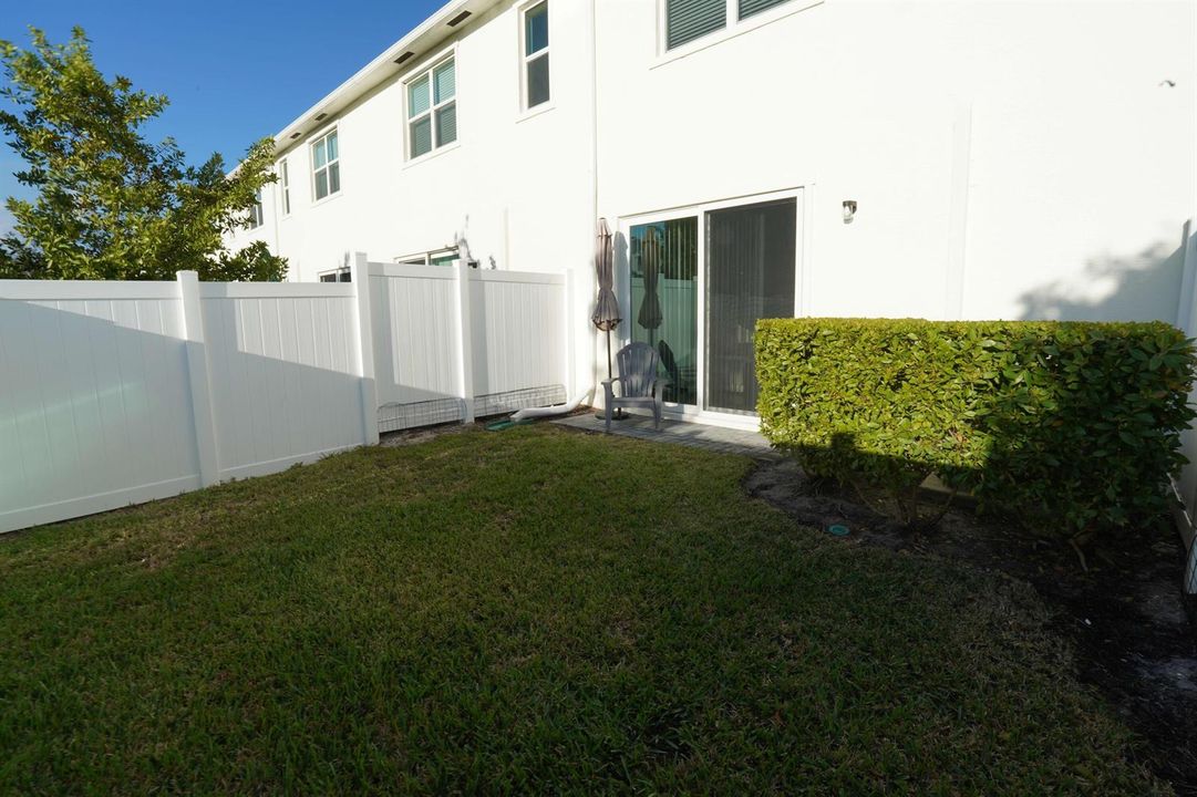 fenced yard