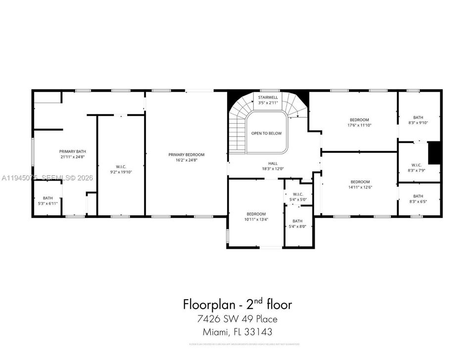 Second floor floorplan