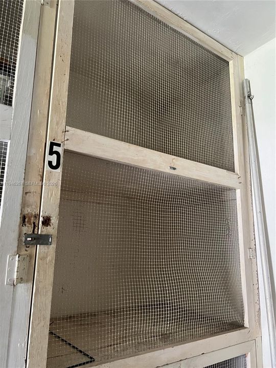 Storage locker in laundry room