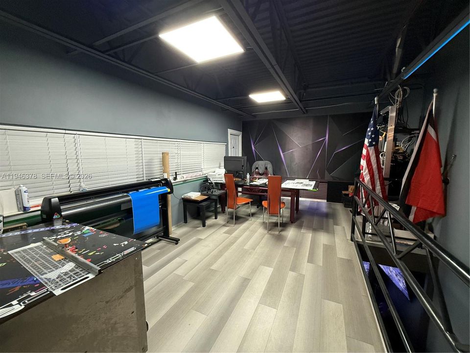 upstairs office for 6798sqft hall space