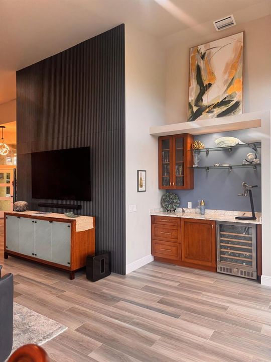 Bar off the living room