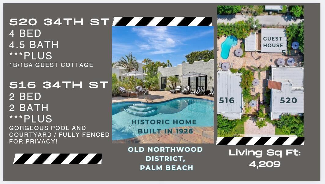 Rental Income 7 bedrooms, 7.5 baths.