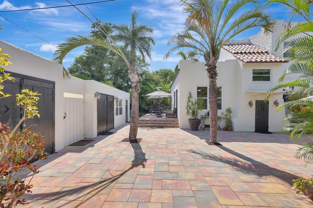 Patio, and storage garages