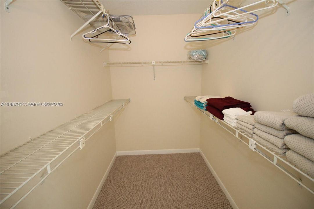 Walk in closet in Primary Bedroom