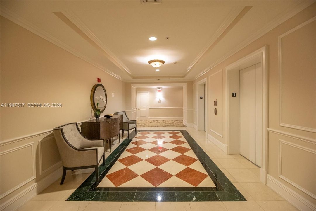 Exit from the elevator