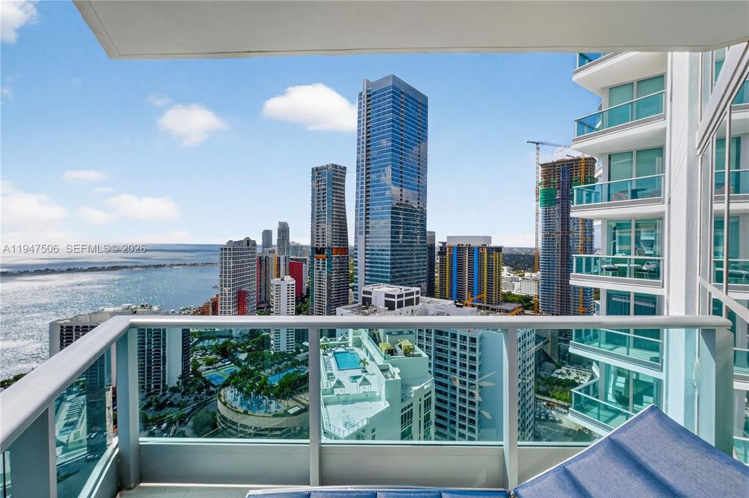 Southern living room balcony views