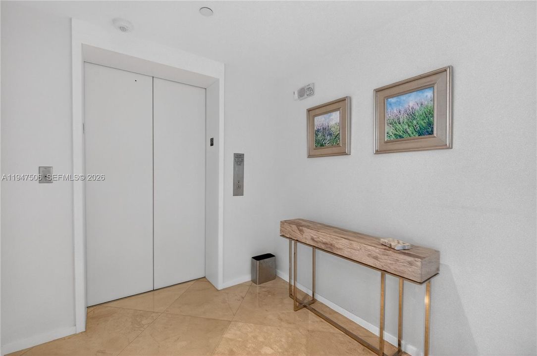 Private elevator that opens directly into unit
