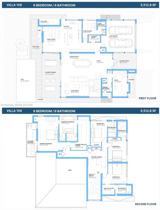 На продажу: $6,495,900 (6 спален, 6 ванн, 0 Квадратных фут)