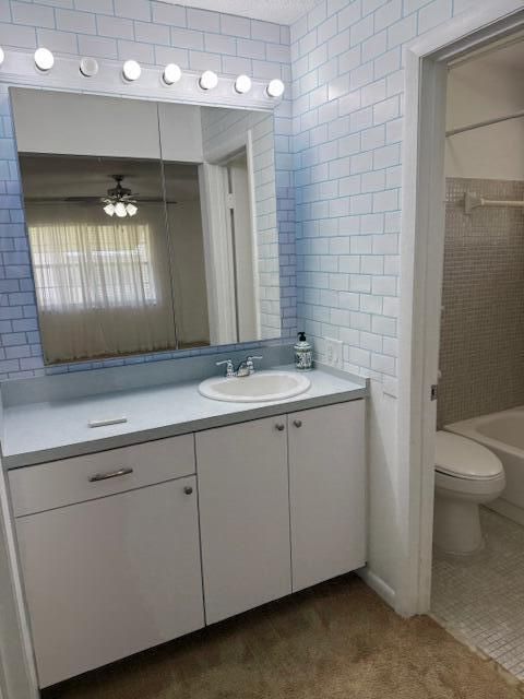 Vanity area of bath