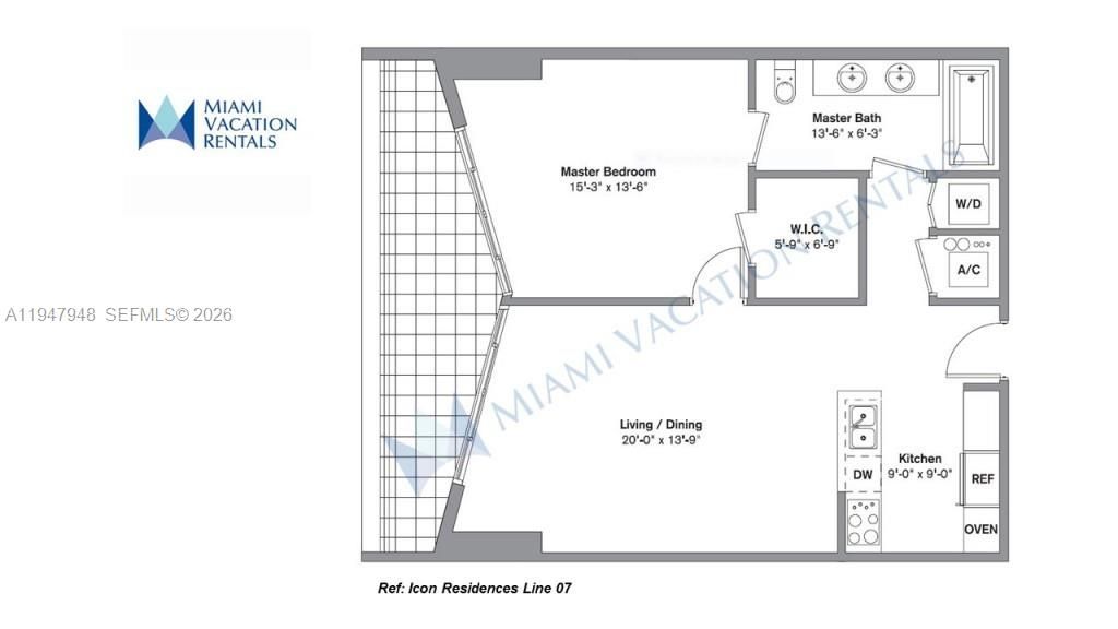 For Sale: $610,000 (1 beds, 1 baths, 842 Square Feet)
