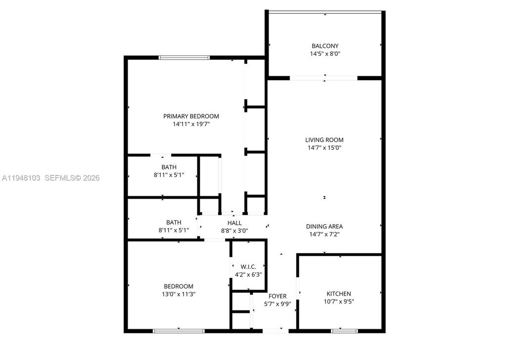 Activo con contrato: $270,000 (2 camas, 2 baños, 1190 Pies cuadrados)