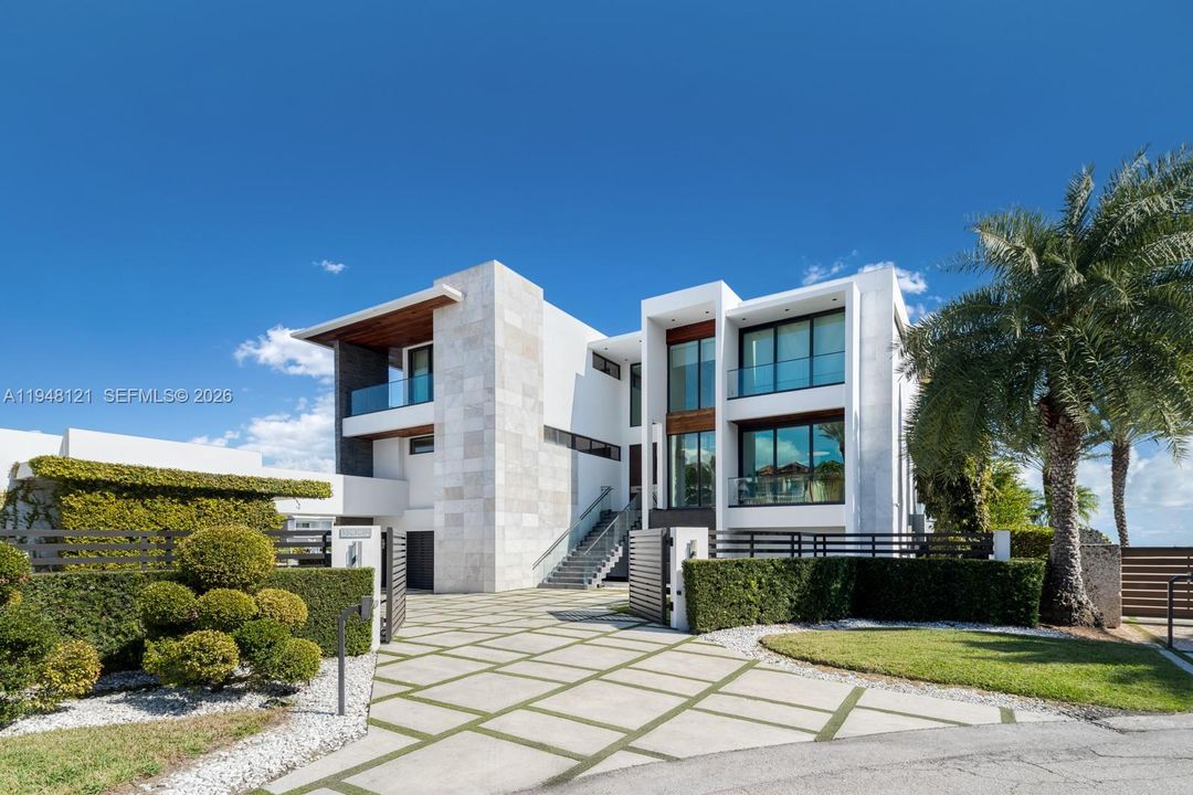 At the end of a cul de sac, the home sits on a point lot, the best in the area.