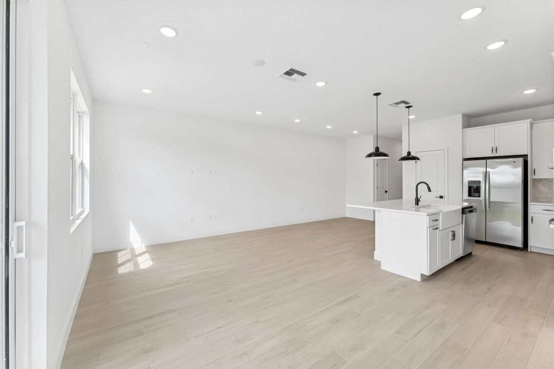 Kitchen, Great Room & Dining Area