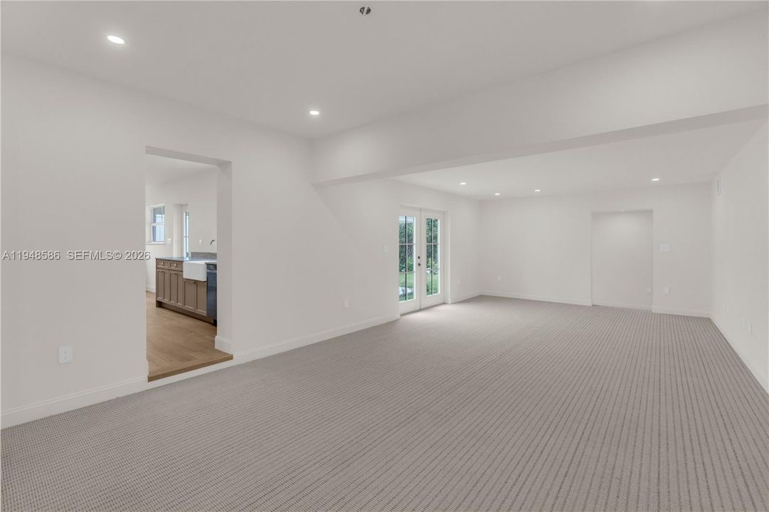 Family Room with French Doors