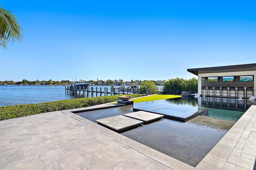 Open patio/pool water view