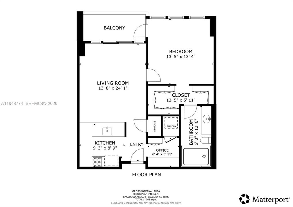 For Sale: $529,000 (1 beds, 1 baths, 761 Square Feet)