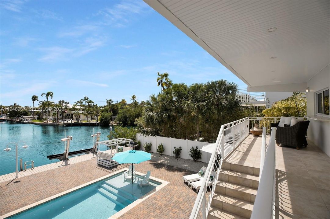 view of pool and waterway