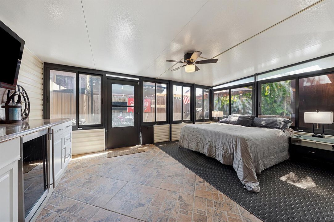 Hurricane impact windows In Sunroom