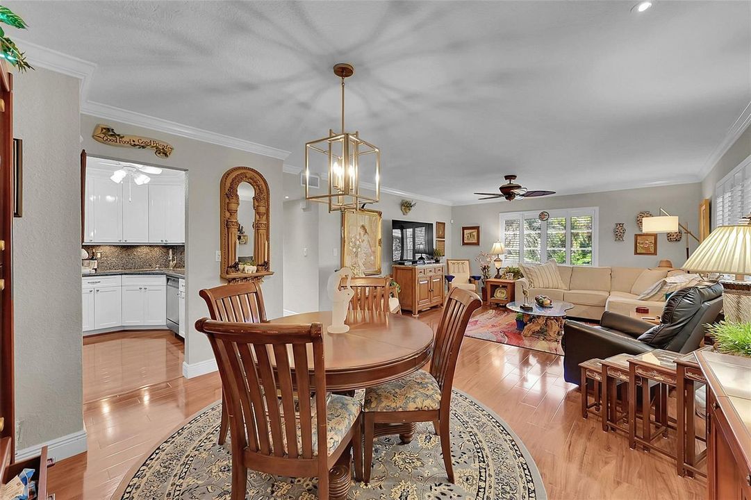 Open concept dining...