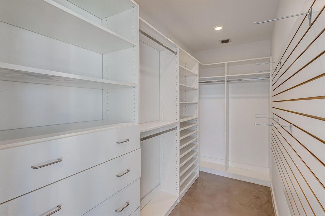 Primary closet