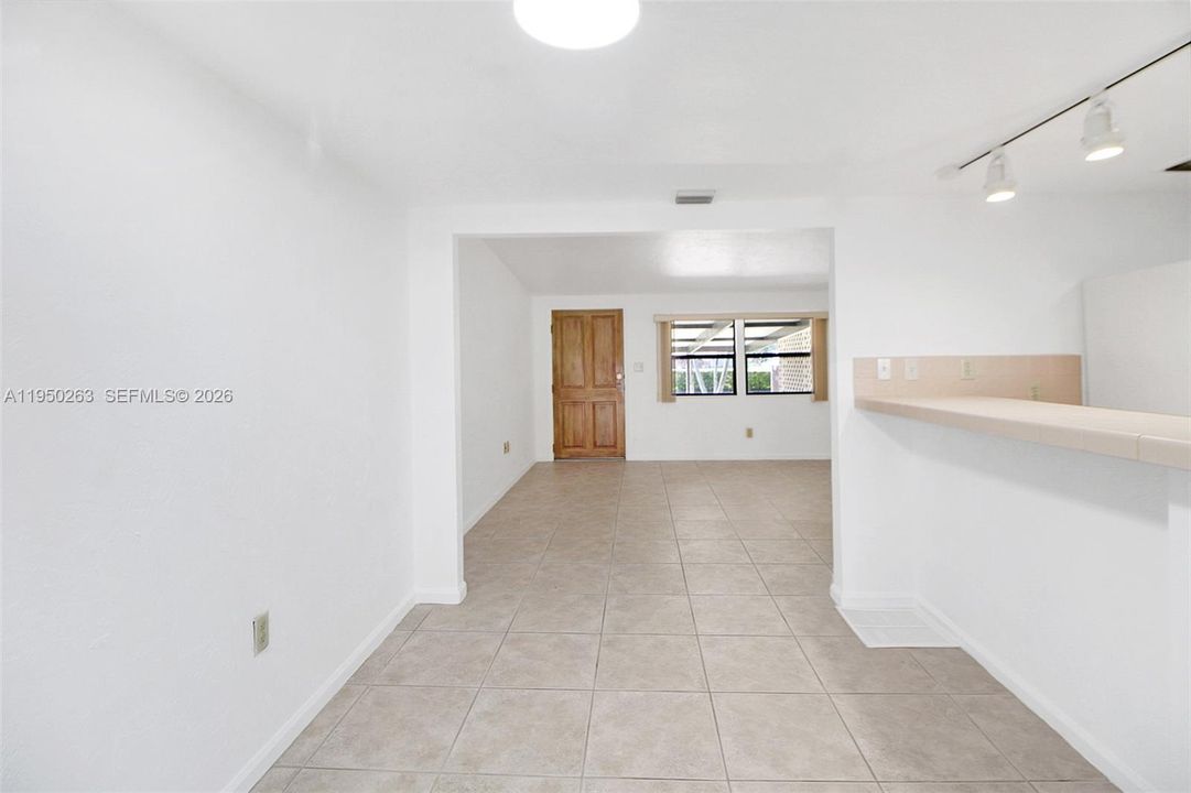 View from kitchen/dining area