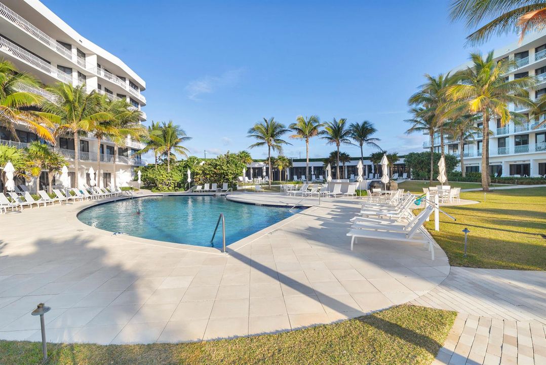 Heated, salt water pool