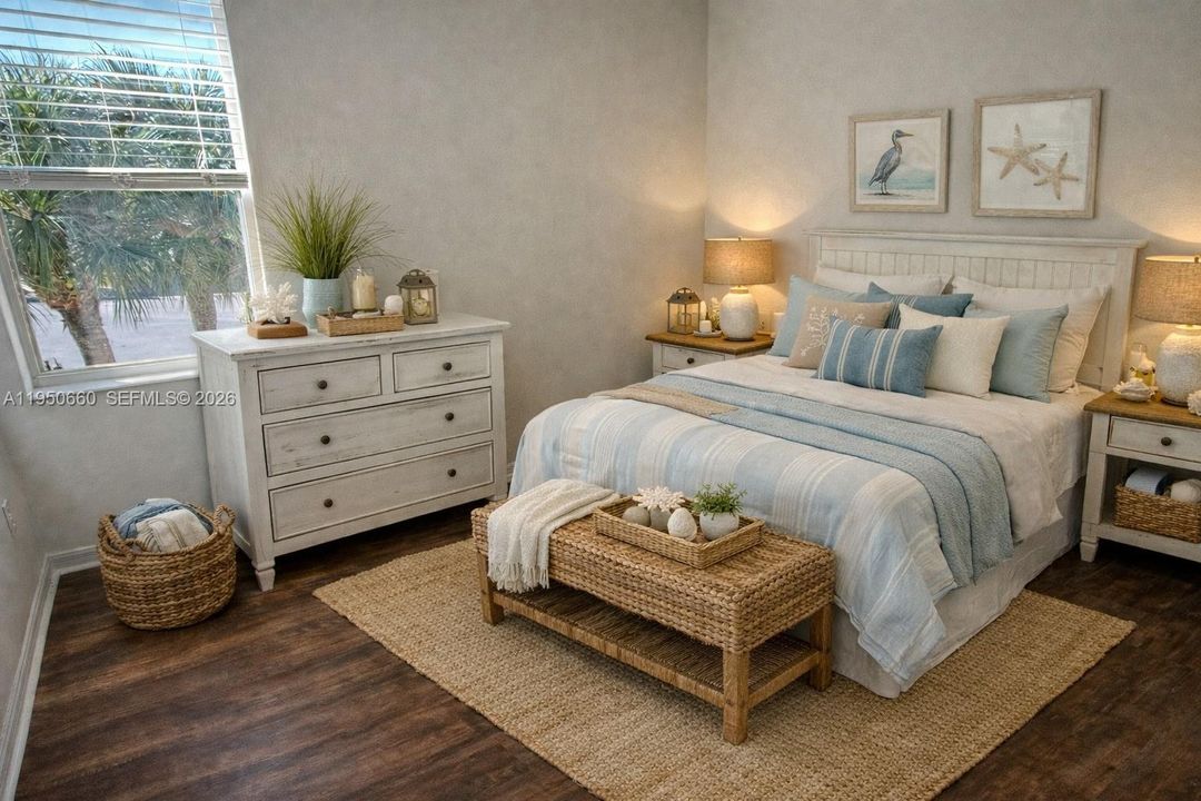 virtually staged bedroom