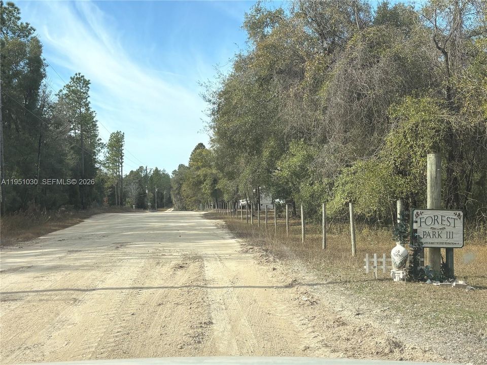 Entrance to subdiviison