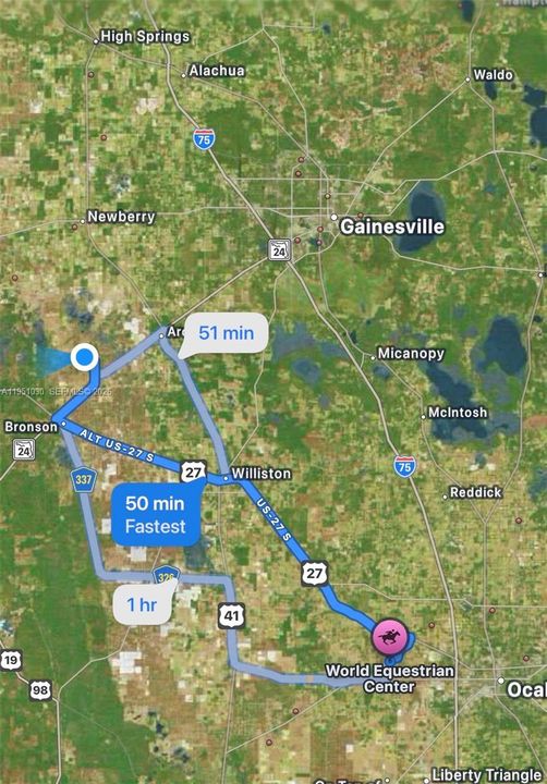 Beautiful drive to the famous World Equestrian Center for the horse enthusiast.