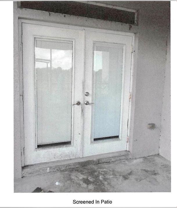 French Doors to Screened patio