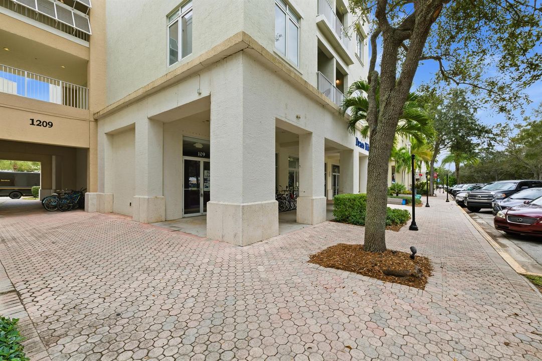 Outside building