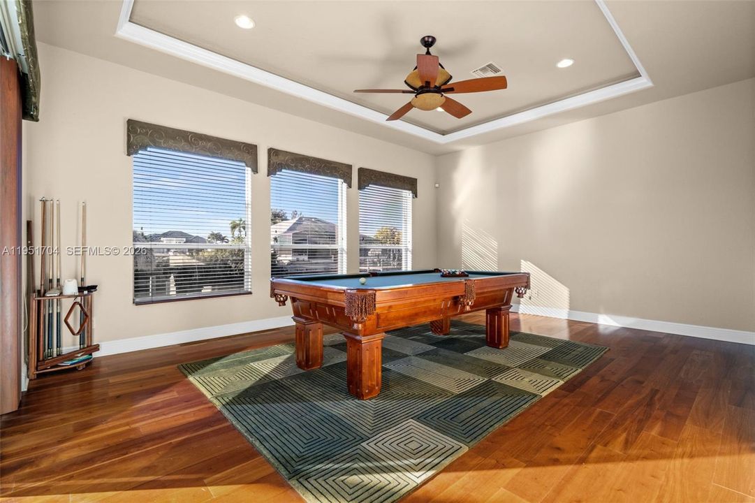 Game Room overlooks the water