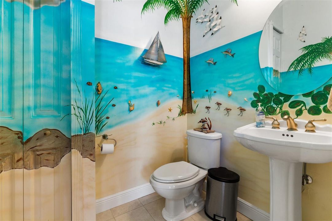 1/2 bath - outside by pool.
