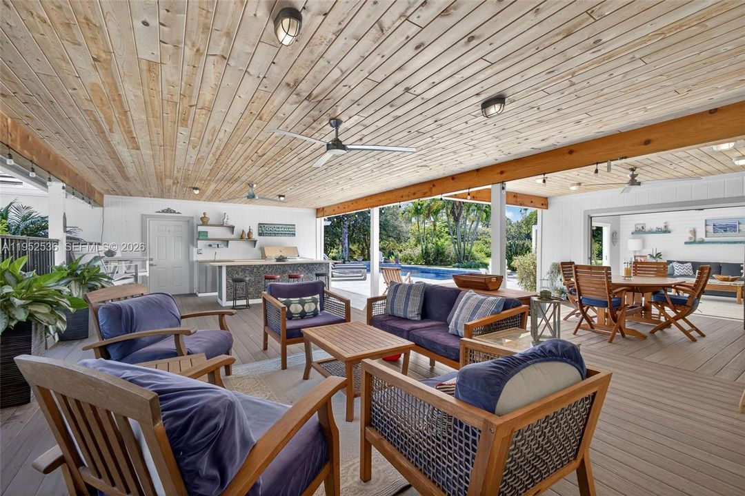 Plenty of covered outdoor entertaining space