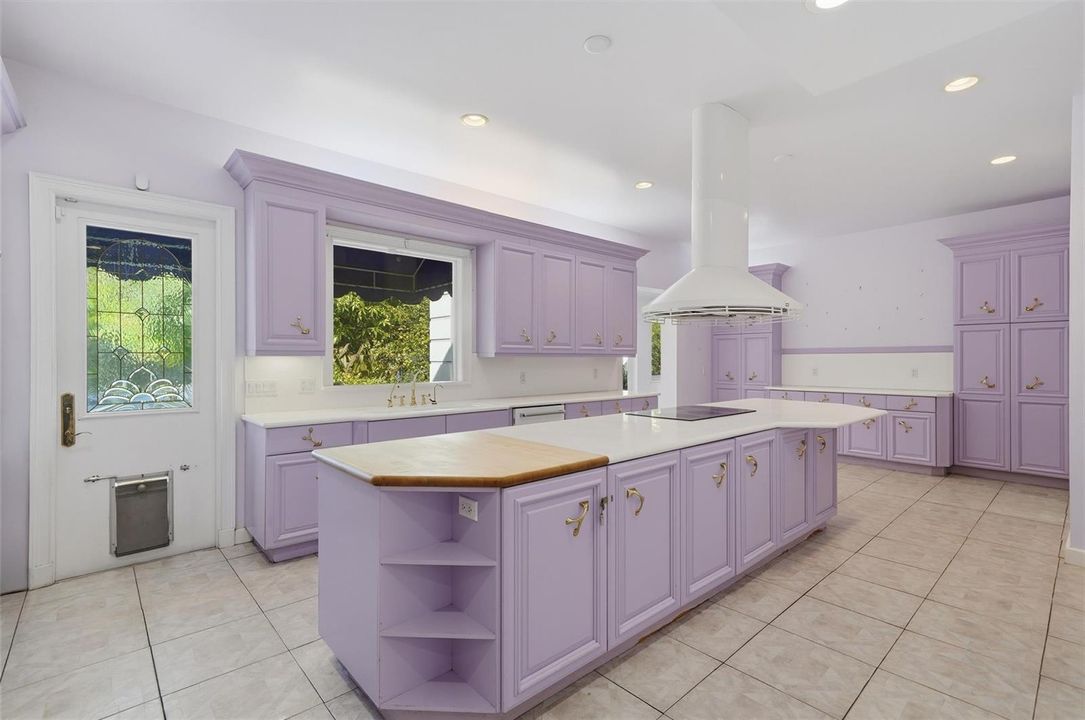 Kitchen with wood cabinets