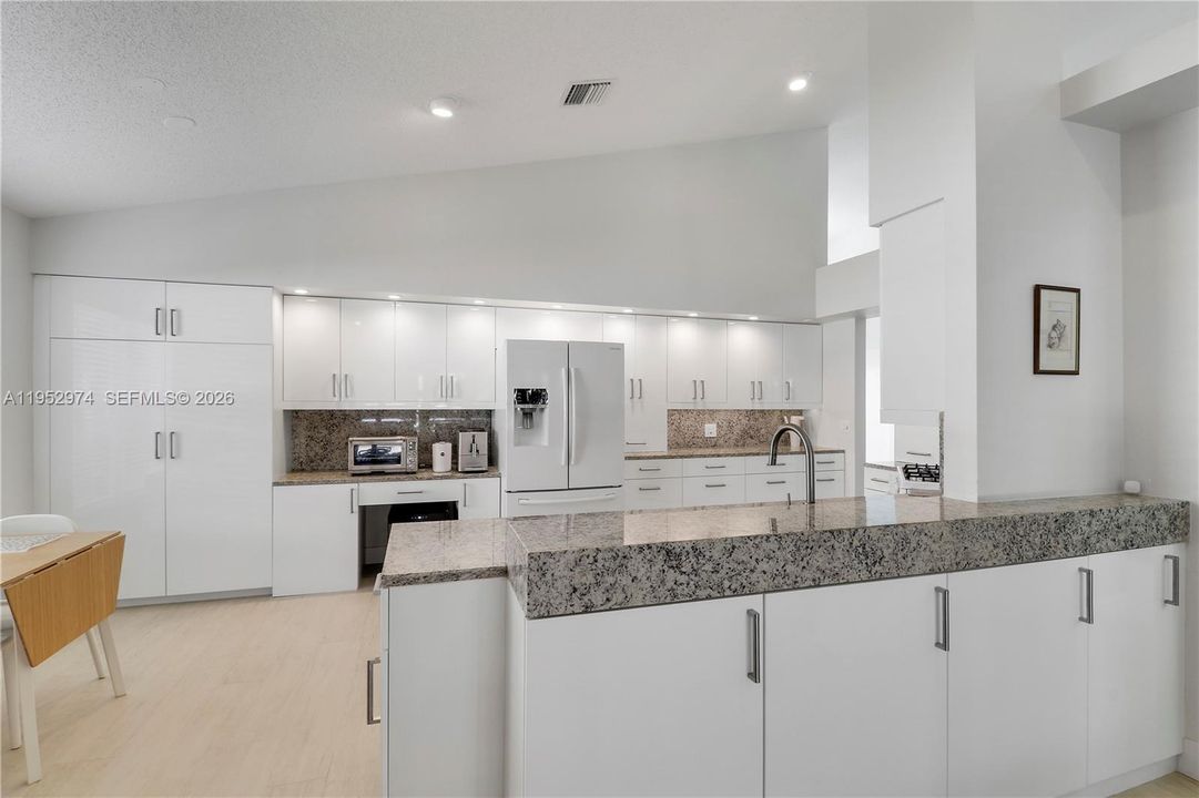Family room to kitchen view