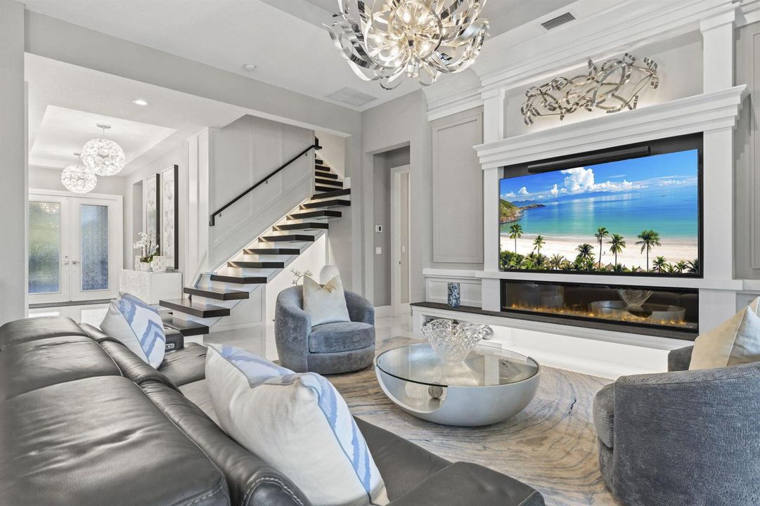 Family Room/ Floating Staircase
