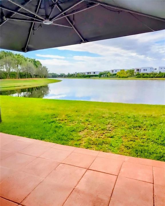Patio lake view