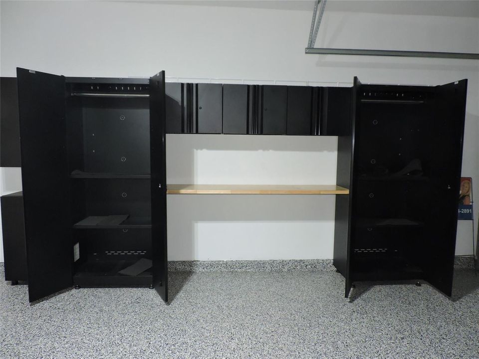 2 CAR GARAGE WITH HUSKY STORAGE SYSTEM