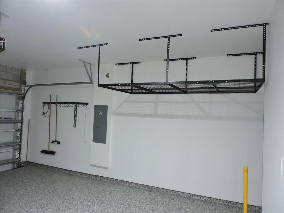 2 CAR GARAGE WITH HANGING STORAGE