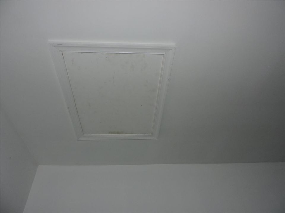 ACCESS TO ATTIC STORAGE IN GARAGE