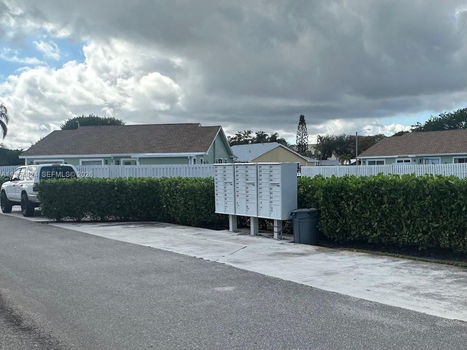 Mailbox across street