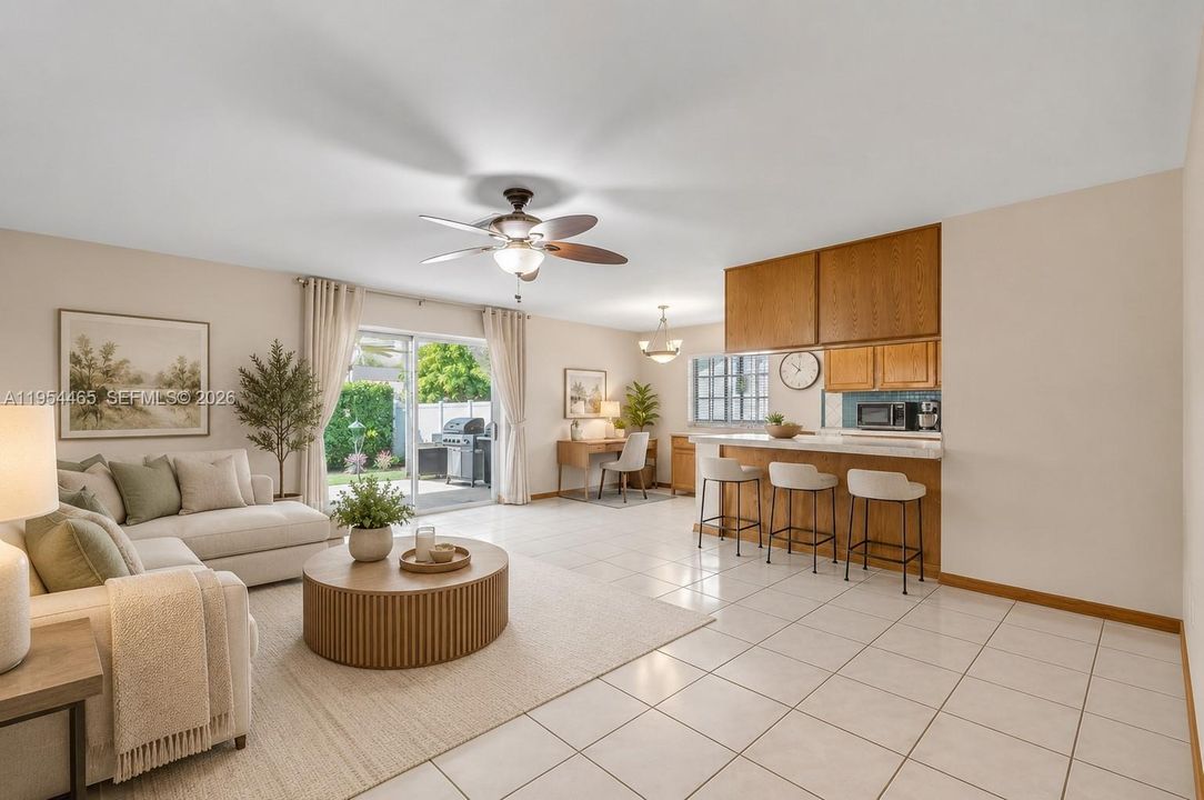 Image digitally enhanced with virtual staging