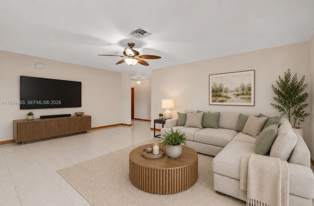 Image digitally enhanced with virtual staging