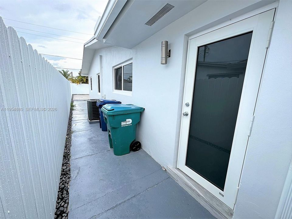 To go to large rear patio