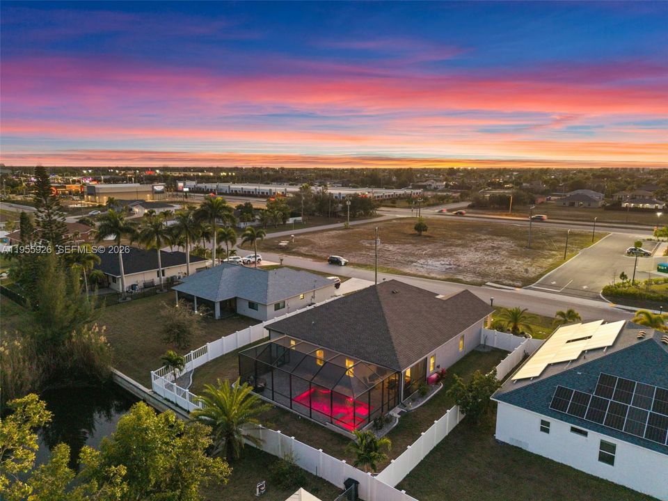 Large fenced yard